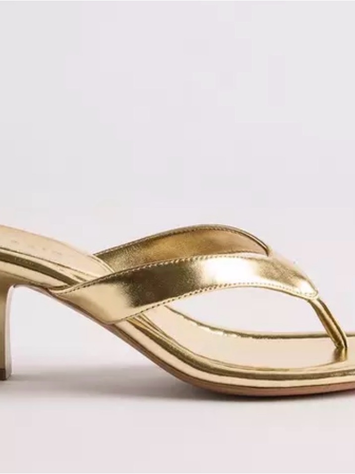 Torrid Gold Heel Thong Sandal